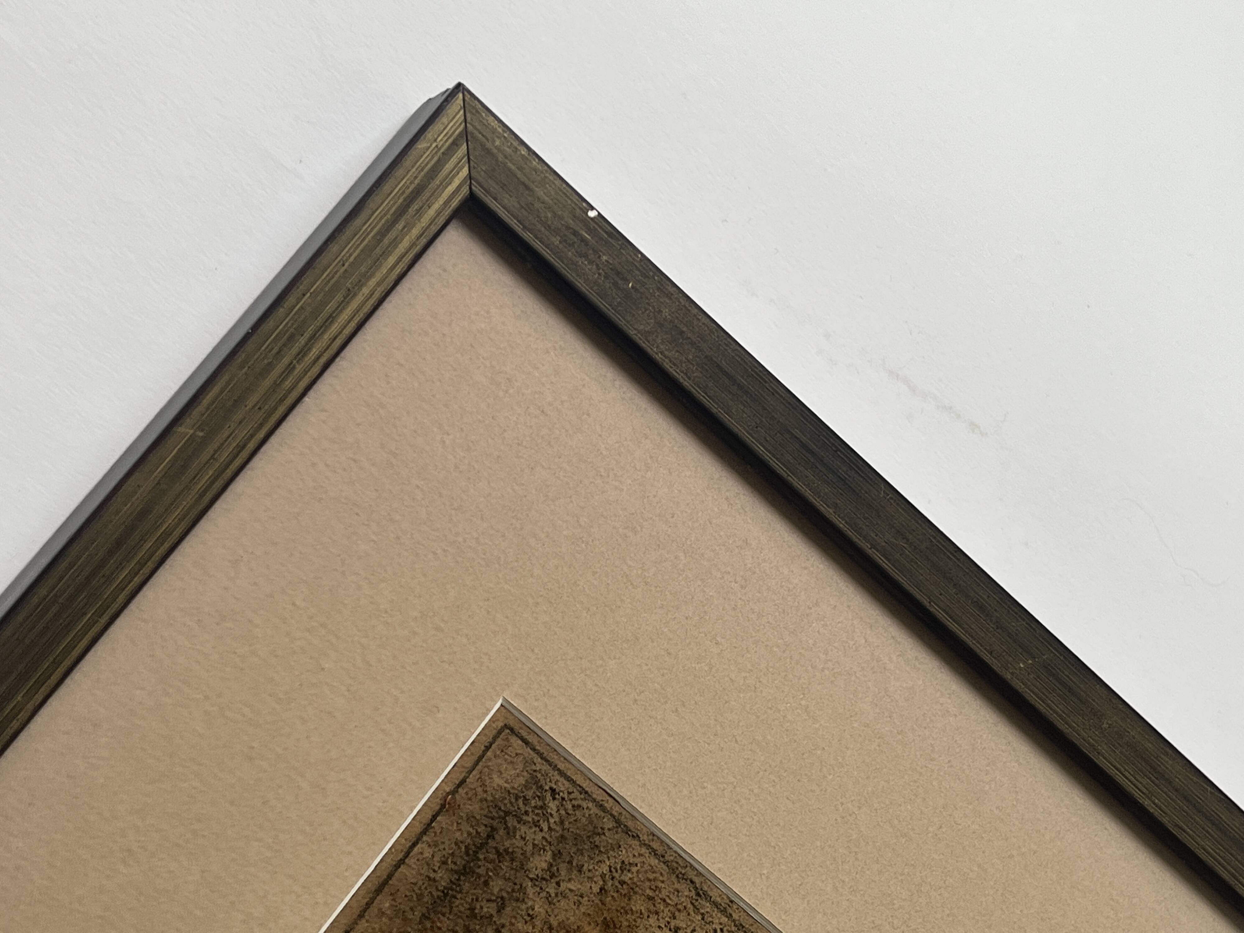 Pastel landscape under glass signed Henri Marchal