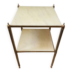 table d’appoint laiton - marbre