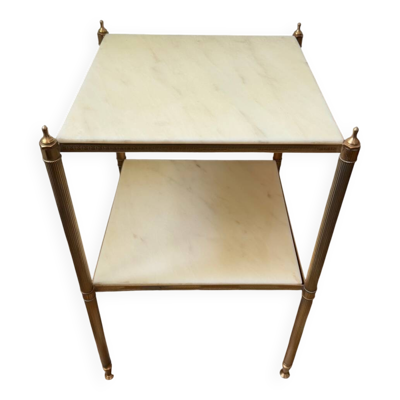 Table d’appoint laiton marbre années 60