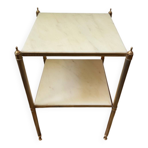 Table d’appoint laiton marbre années 60