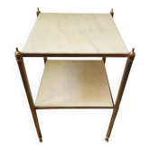 60s brass marble side table