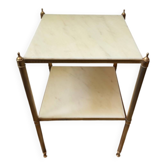 60s brass marble side table