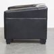 Very comfortable black Art Deco design armchair, made of sheepskin leather