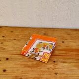 Set of 5 vintage orange napkins