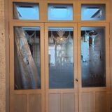 3 glass partition doors with screen printing