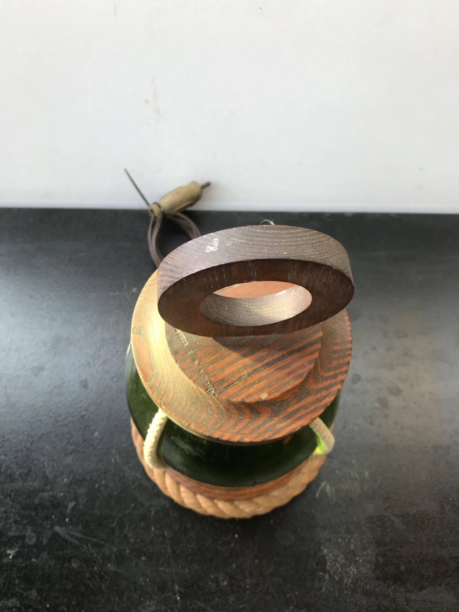 Former marine wood lamp