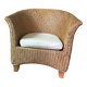 Fauteuil en rotin vernis
