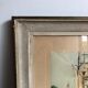 Framed engraving port landscape