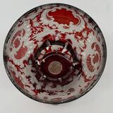 Grande coupe en cristal - Motifs d'animaux, époque 19ᵉ siècle