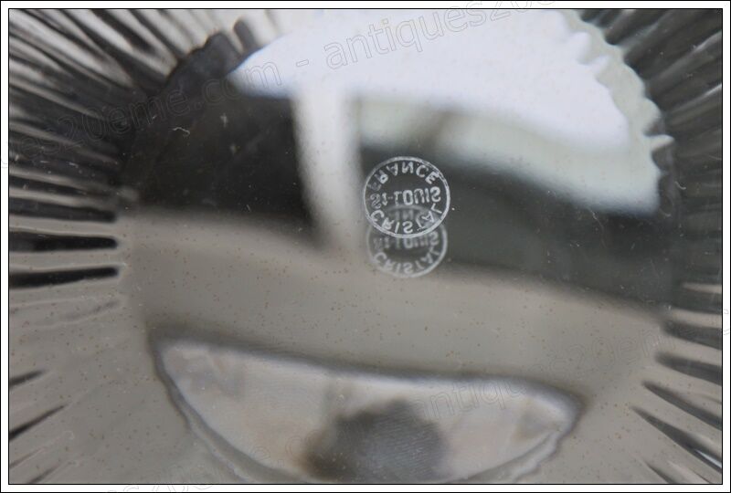 Large flared St Louis Crystal model Thistle gold.