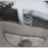 Large flared St Louis Crystal model Thistle gold.