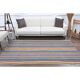 Vintage Turkish Oushak Handmade Wool Cotton Blue Kilim Area Rug 154x230