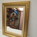 rectangular mirror golden tower 45x36cm