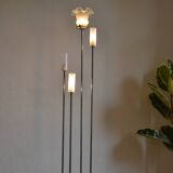 Modernist metal and glass floor lamp