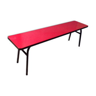 Red vintage formica bench