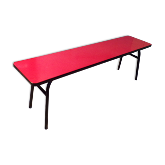 Banc vintage formica rouge