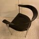 Set of 6 vintage arper chrome leather chairs