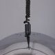 VINTAGE 1970S CHANDELIER IN CHROME-PLATED METAL AND GLASS, ITALIAN DESIGN