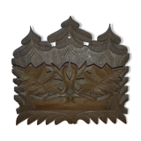 Range courrier bois sculpté forêt noire