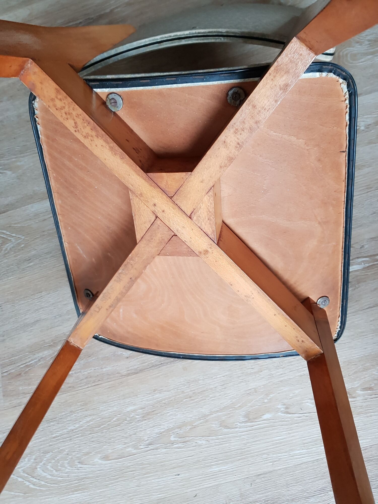 Pair of vintage Scandinavian-style skai chairs