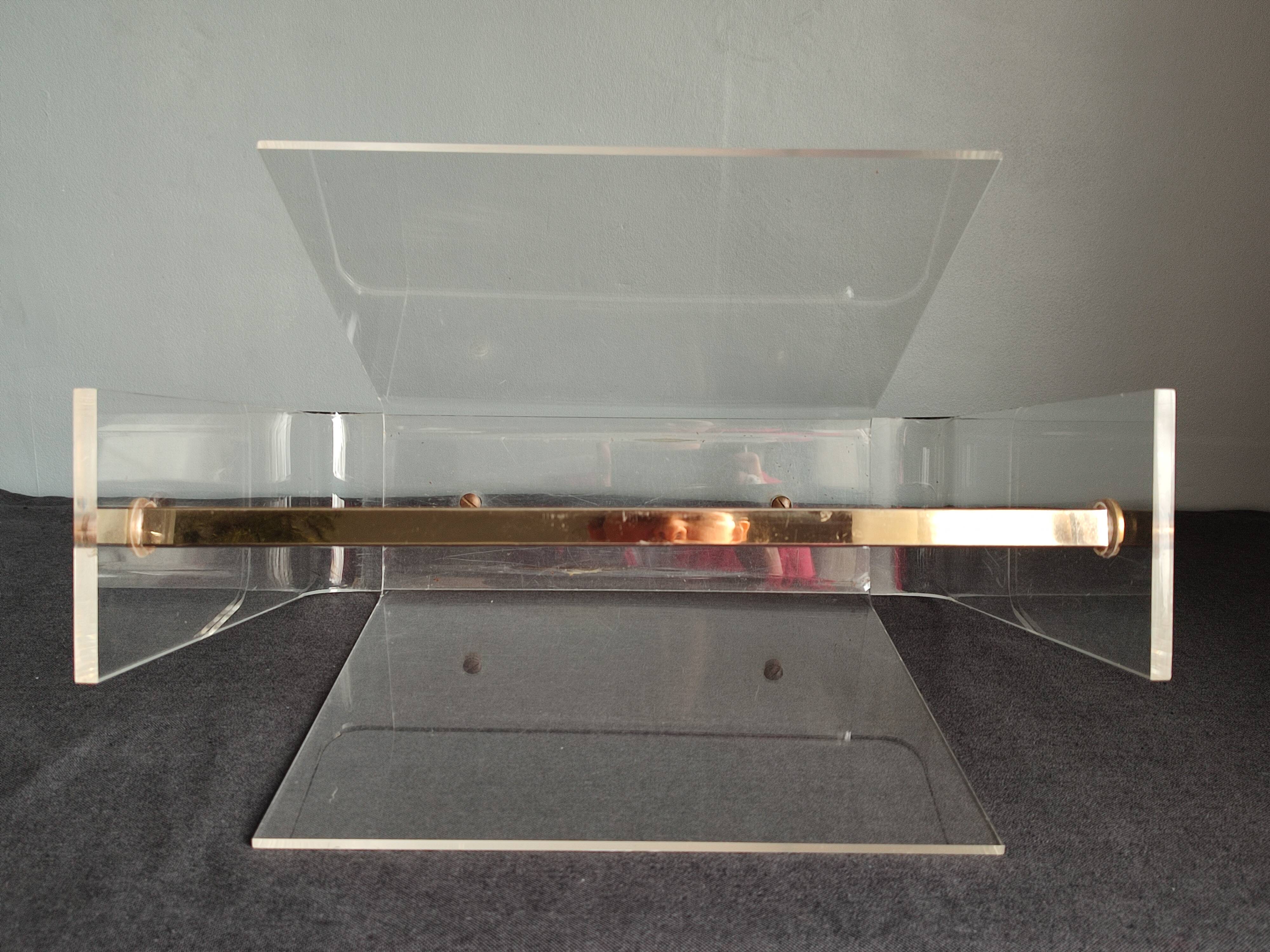 Vintage Roche Bobois plexiglass magazine door