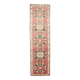 4x12 Coral Red & Beige Vintage Runner Rug,106x375 Cm