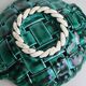 Green braided earthenware cut