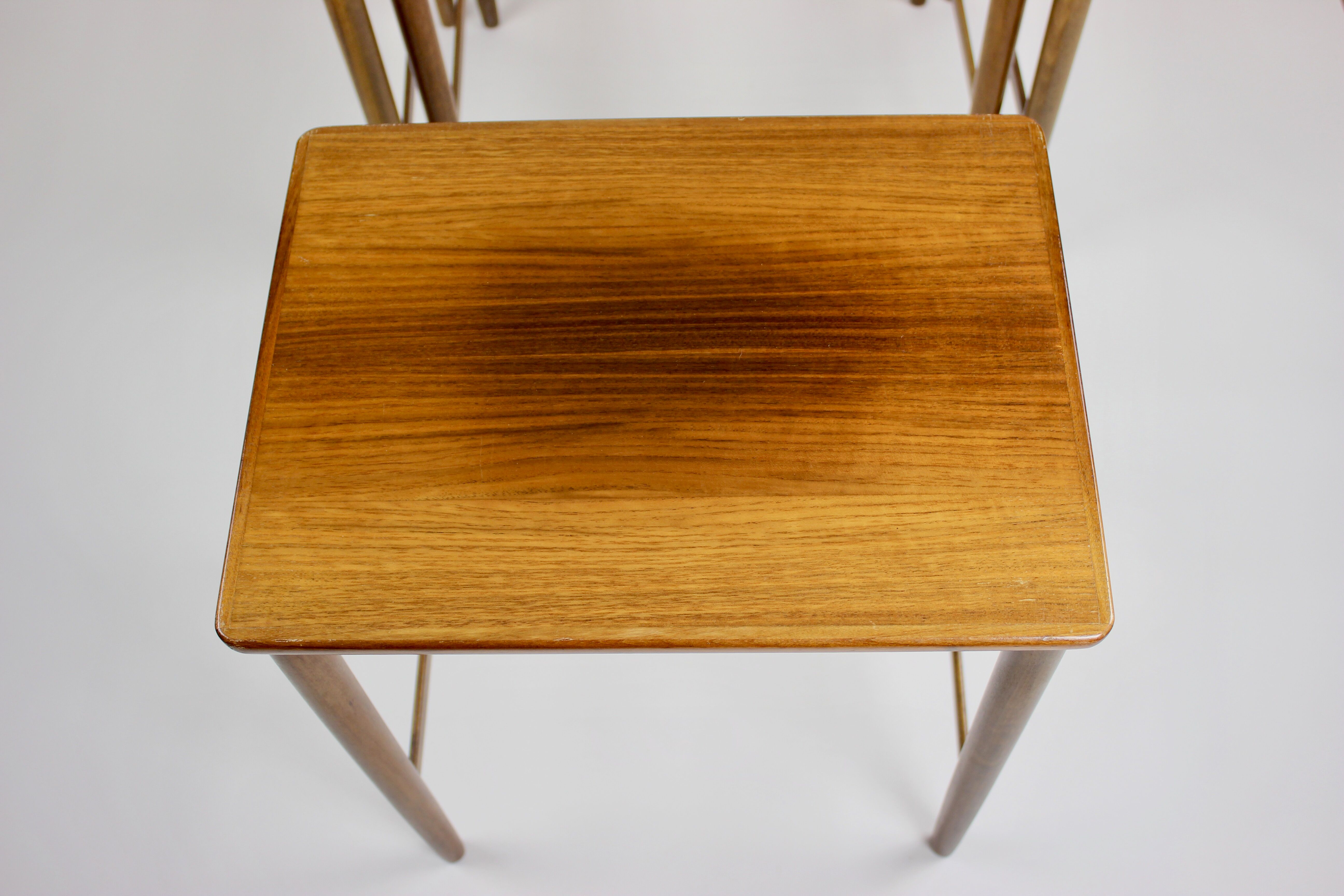 Mid Century Nesting Table by Opal, Set of 3, Walnut furniture