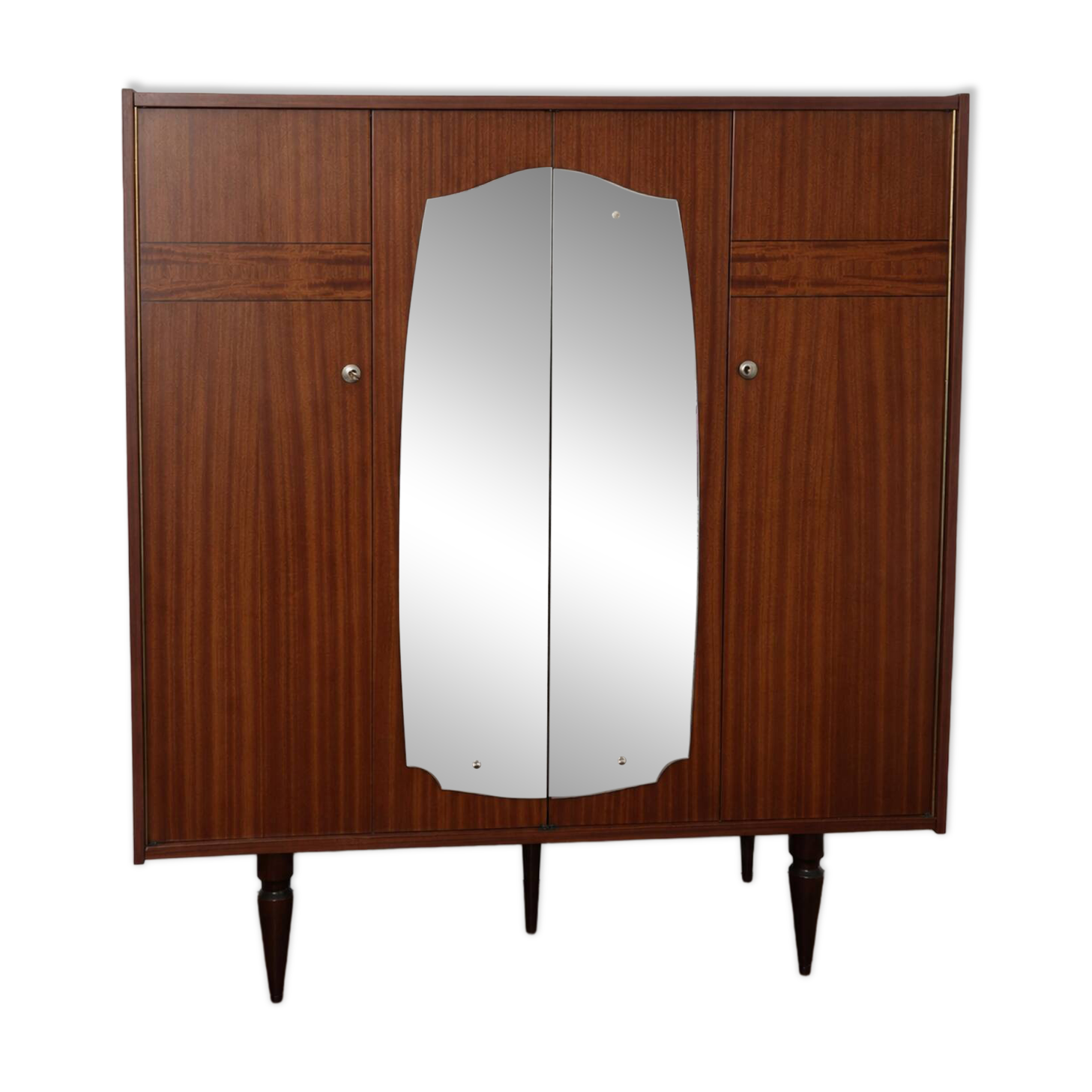 Armoire vintage en bois vernis