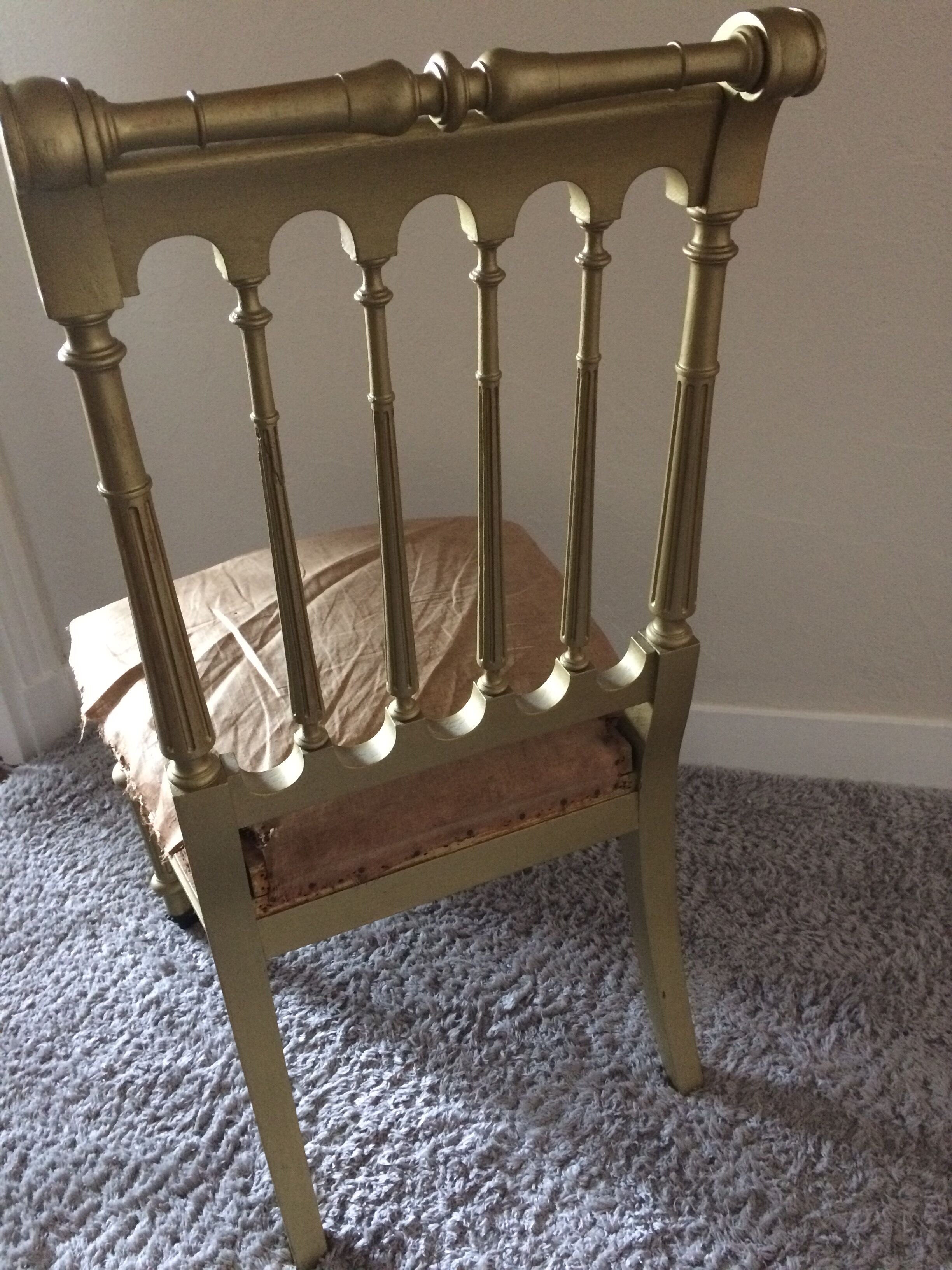 Golden low chair