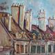 Oil on canvas - Village in France - Philippe Leroy