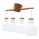 Uno & Osten Kristiansson for Luxus Light - 4 pendant chandelier in oak and glass