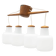 Uno & Osten Kristiansson for Luxus Light - 4 pendant chandelier in oak and glass