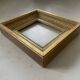 Thick old golden frame 26x23cm