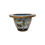 Vintage Chinese Cloisonne Flower Pot, from the 1970/80s.