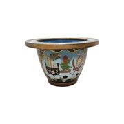 Vintage Chinese Cloisonne Flower Pot, from the 1970/80s.