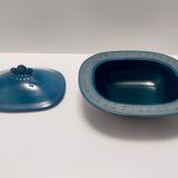 Blue Earthenware "Margherita" Centerpiece by Antonia Campi for Laveno, Italy