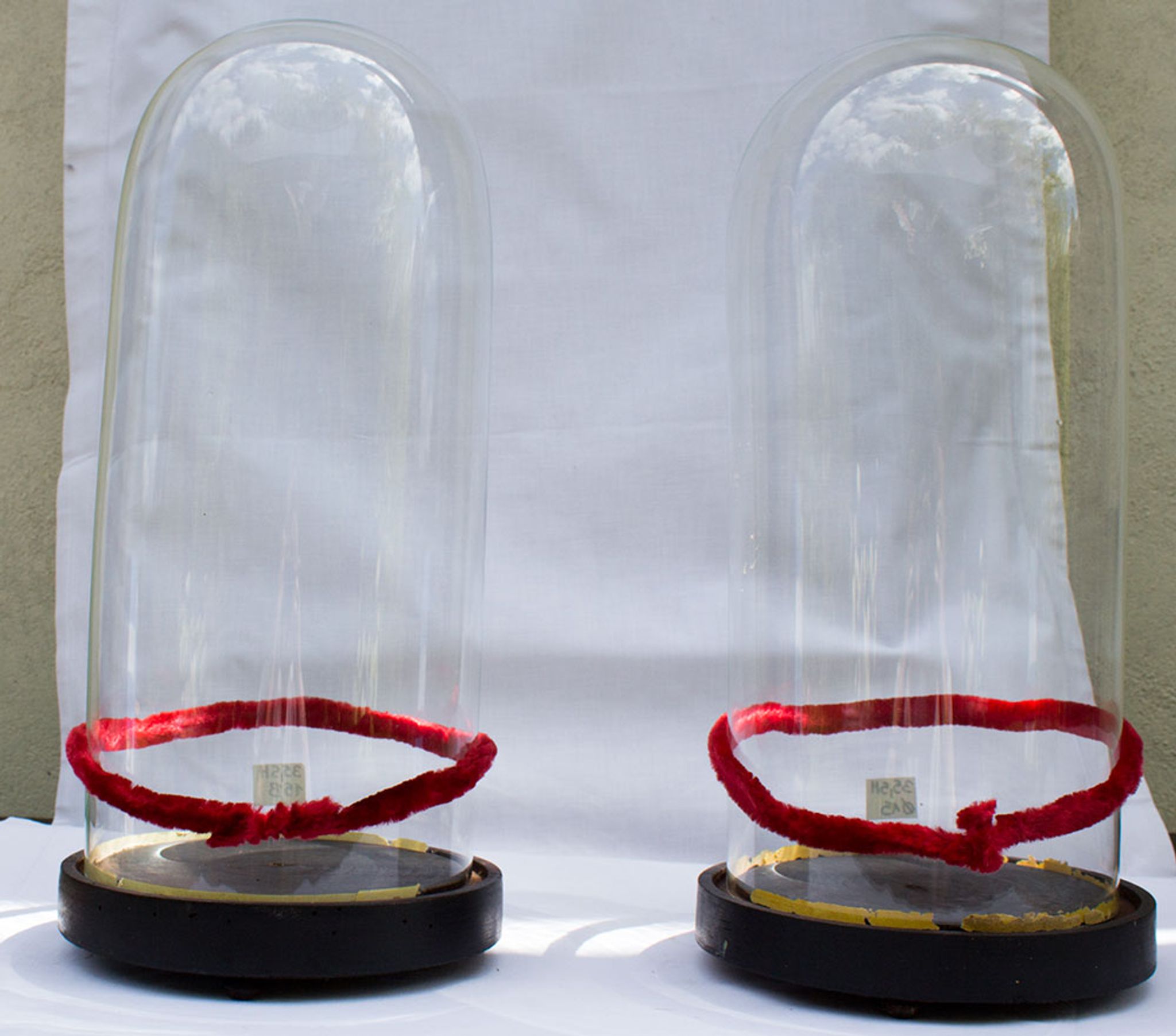 Ensemble 2 globes cloches en verre
