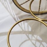 Oval brass serving table