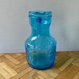 Vintage lemonade service in blue glass - Vemam - made in Italy