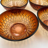 Amber glass bowls worked