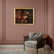 Antique Italian painting Moses saved from the waters from the 17th century