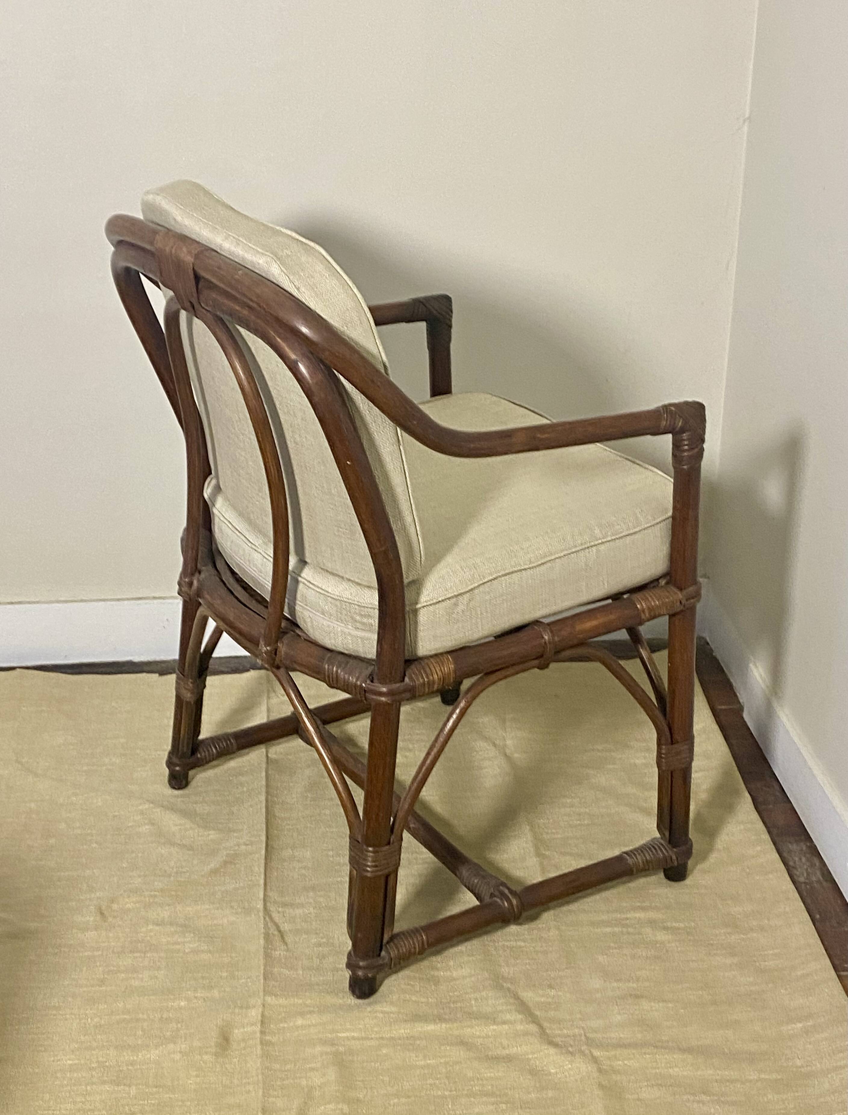 Fauteuil en rotin et osier Année 1970