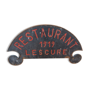 Enseigne de restaurant debut XX