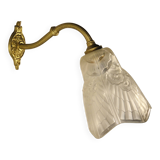 Brass and glass wall lamp from the 1920s