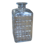 Vintage glass water carafe with rectangular vase.