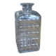 Vintage glass water carafe with rectangular vase.