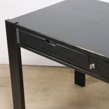 Vintage Simat edition desk in blackened wood, 1980