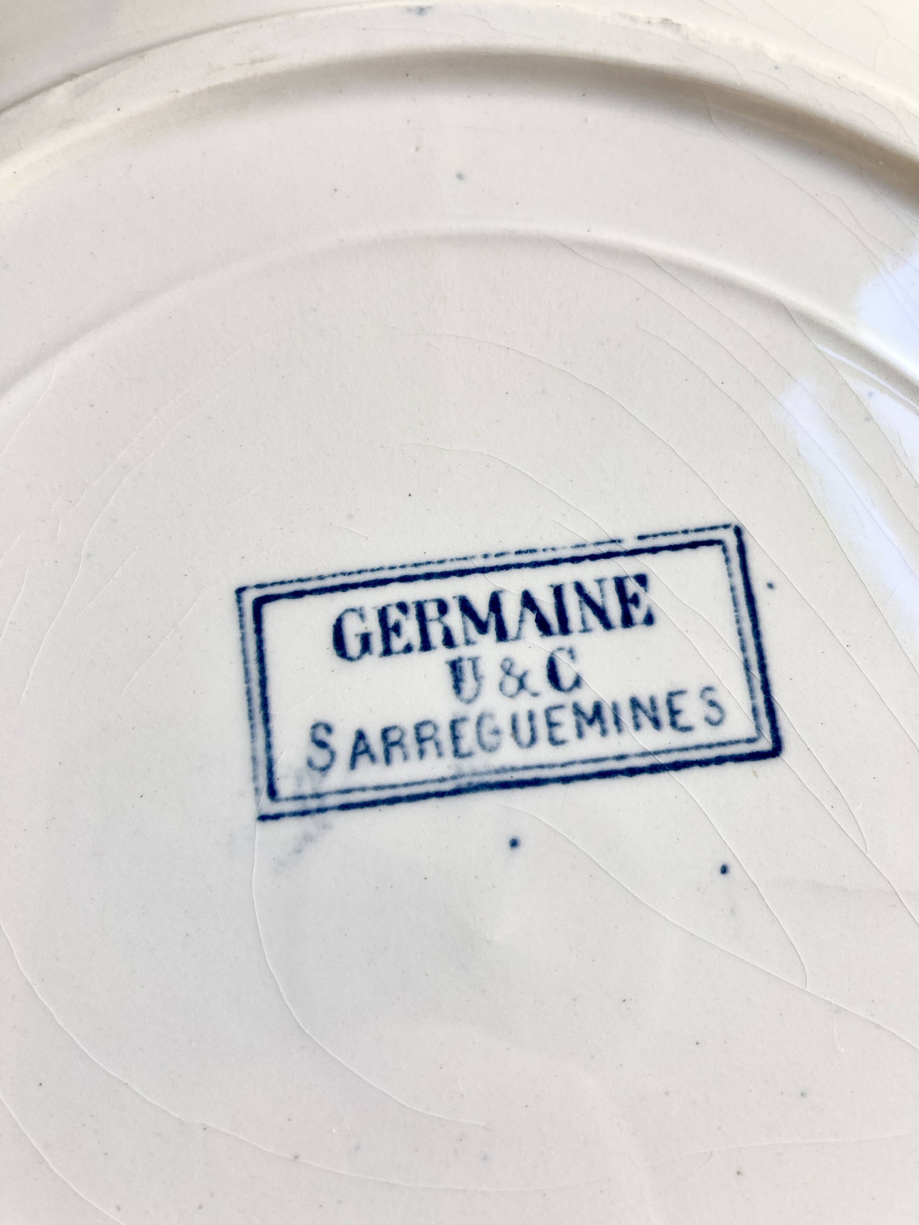 3 Terre de fer plates / U&C Sarreguemines "Germaine"