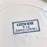 3 Terre de fer plates / U&C Sarreguemines "Germaine"